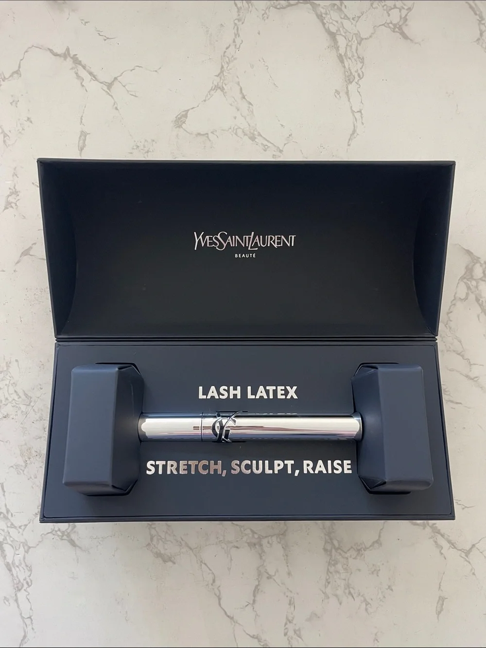 Yves Saint Laurent Lash Latex MascayBlack Patent Barrel Shoulder Bag PR PACKAGE